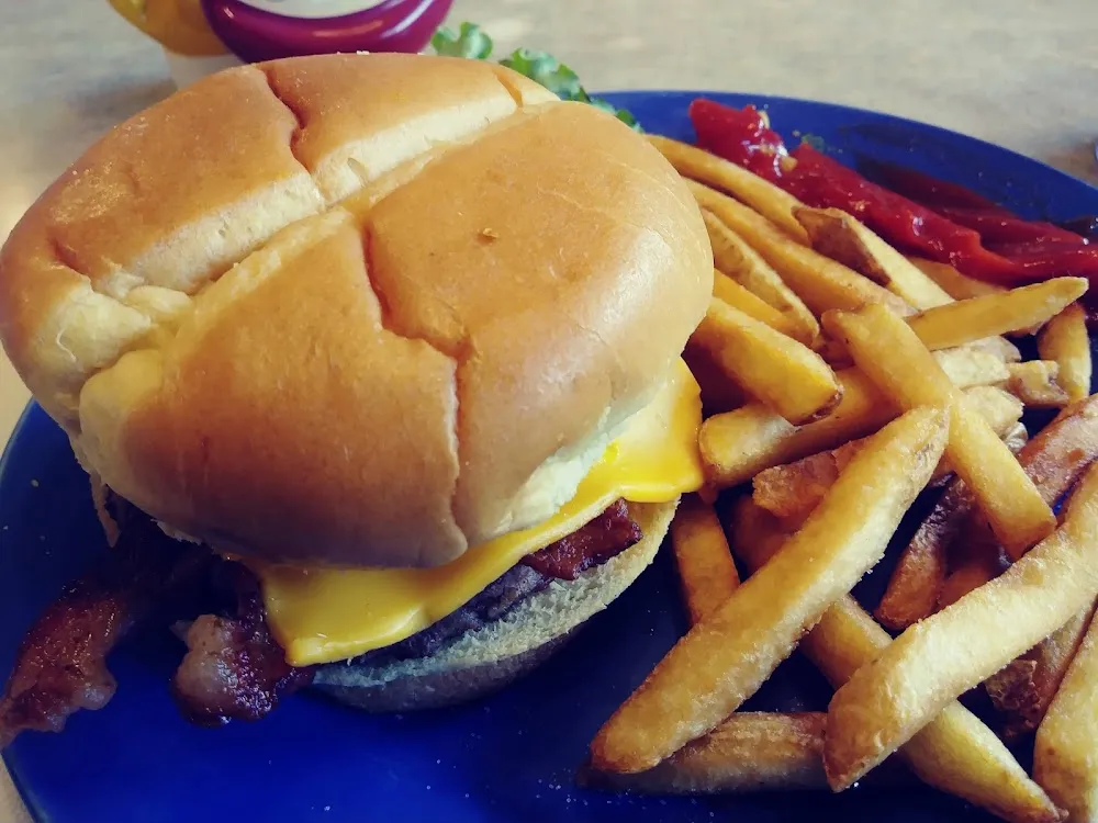 Bacon Cheeseburger and Fries